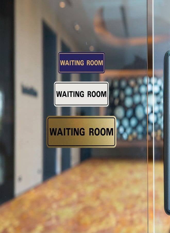 All Quality Standard WAITING ROOM Door/Wall Sign - Brushed Gold - Medium - Image 5